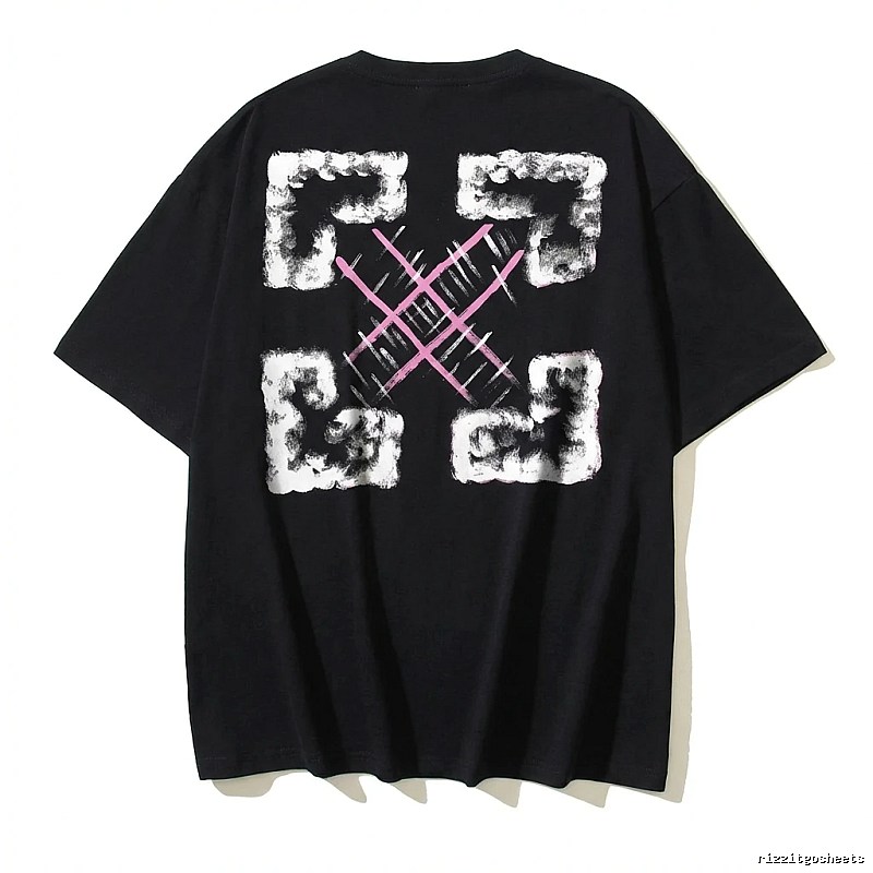Off-White Trendy Style Black T-shirt