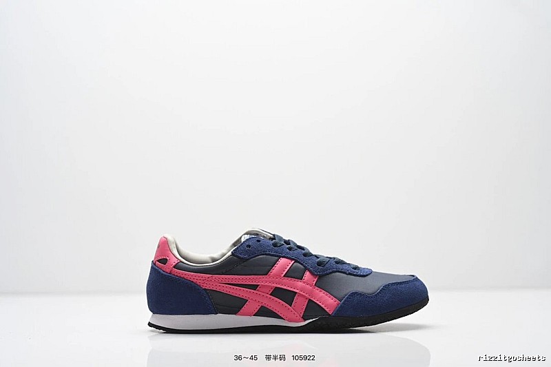 Onitsuka Tiger retro-style blue and pink sports shoes