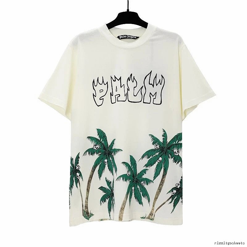 Palm Angels Gift Ready Logo T-shirt White Palm Tree with Standout Detail