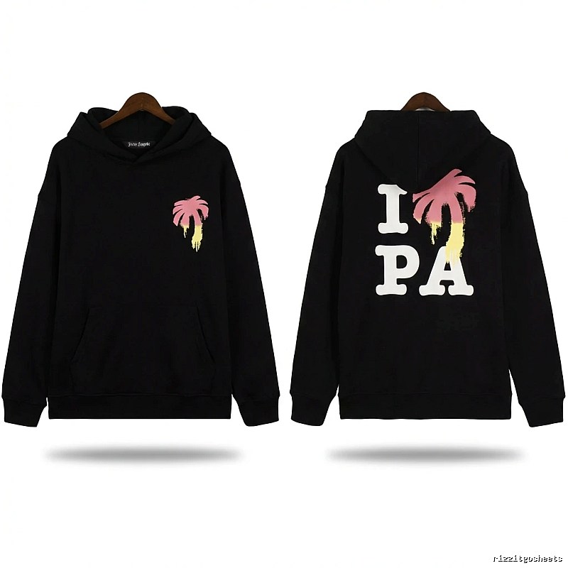 Palm Angels Palm Tree Trendy Brand Black Sweatshirt
