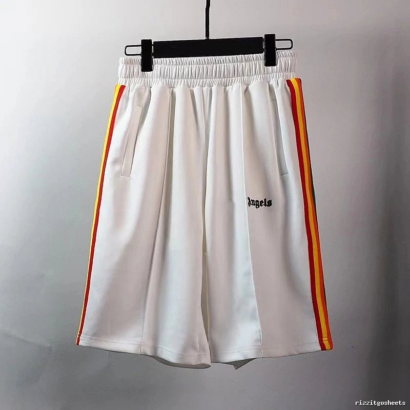Palm Angels Premium Style Track shorts Black Side Stripe for Resort Outfits