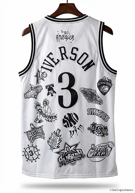 Philadelphia No. 3 Allen Iverson retro style jersey