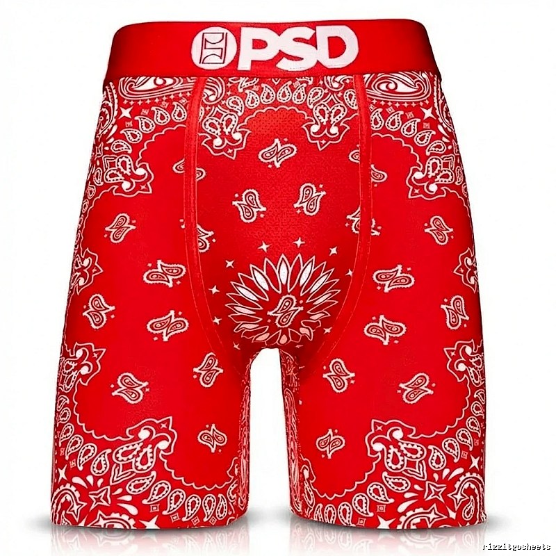 PSD Paisley-style red underwear