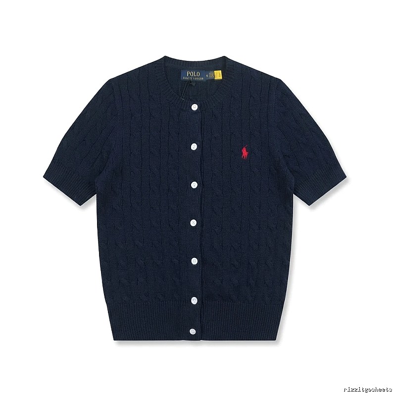 Ralph Lauren Polo retro - style navy blue cardigan