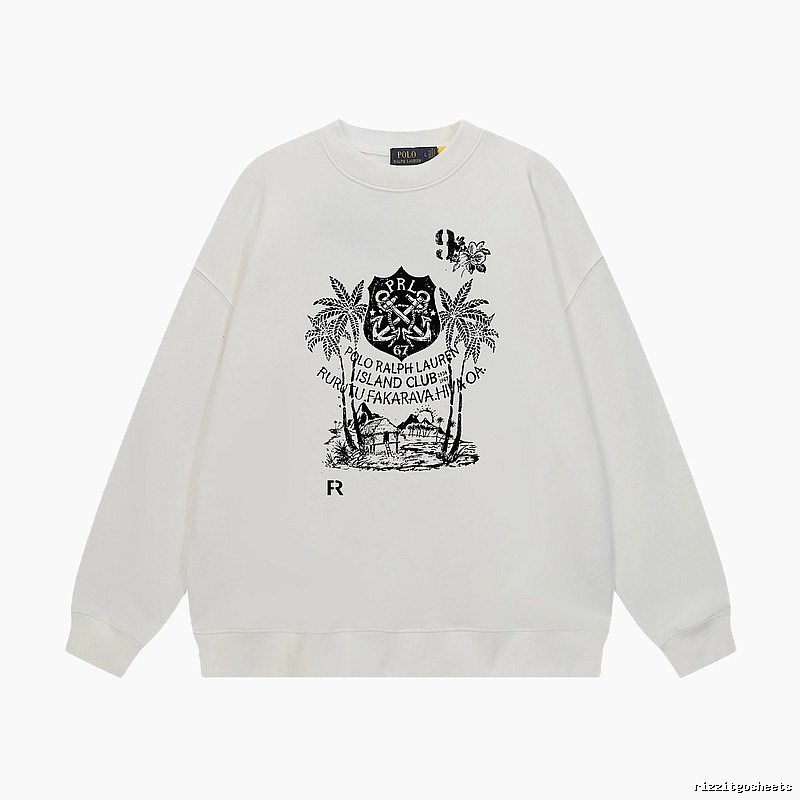Ralph Lauren retro-style white sweatshirt