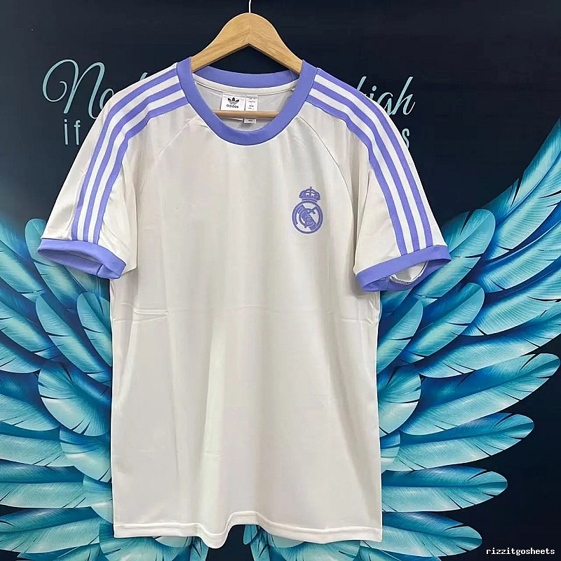 Real Madrid Casual Home soccer jersey White Football Gold for Comfortable Styling