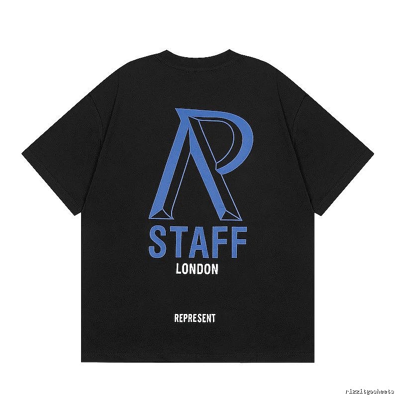 Represent Black Blue Style 832 Owners Club T-Shirt Smart Casual Logo