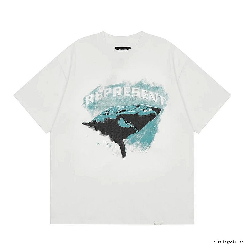 Represent Orca Print Vintage Style White T-Shirt