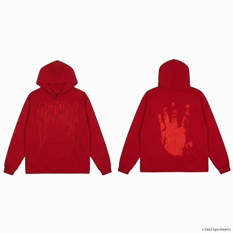 Revenge trendy and cool style red hoodie