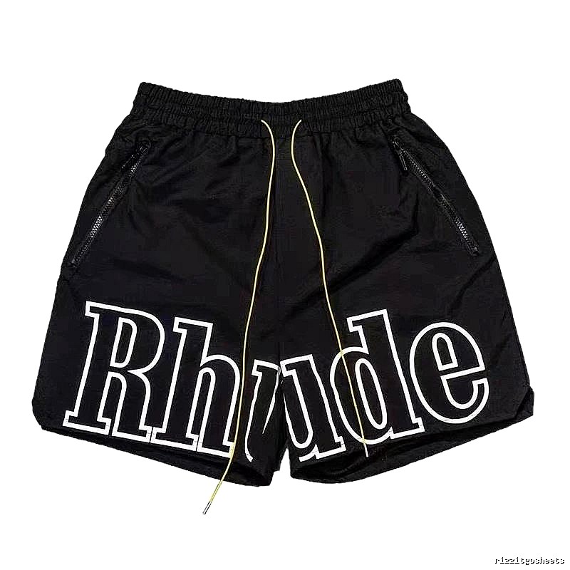 RHUDE Alphabet Wind Black Shorts