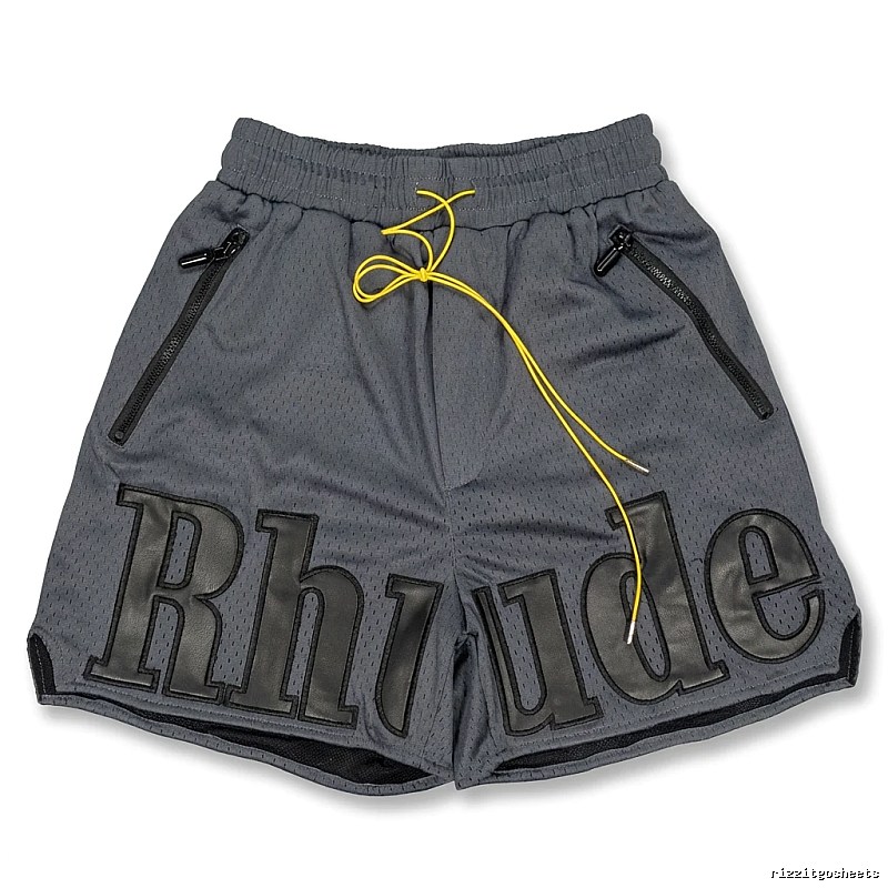 RHUDE sporty grey shorts