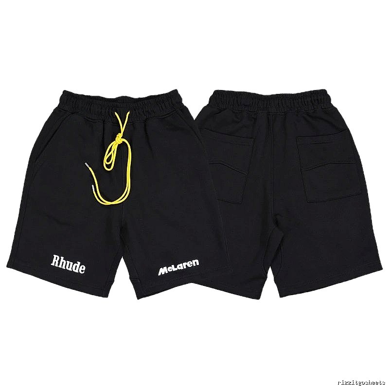 RHUDE Trendy and Cool Style Black Shorts