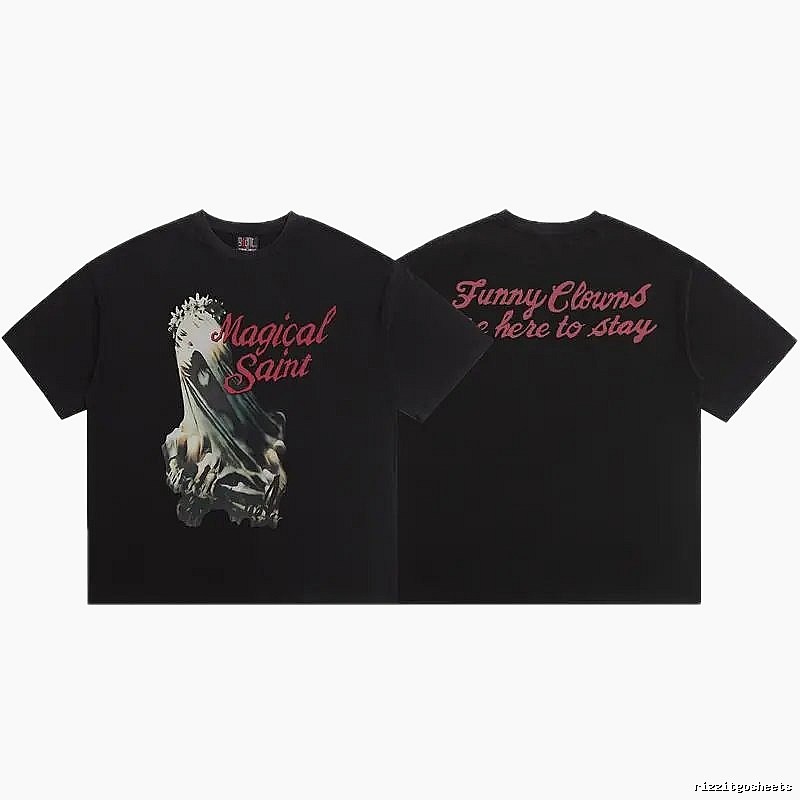 SAINT Ghost Print Dark Style Black T-Shirt