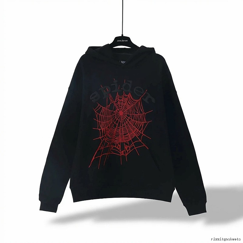 Sp5der Spider Web Trendy Cool Black Sweatshirt