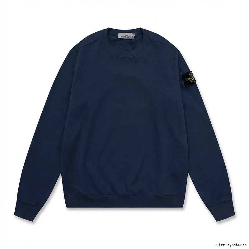 Stone Island basic dark navy blue sweatshirt