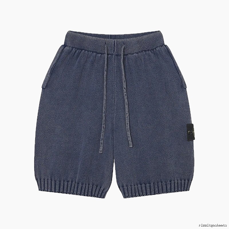 Stone Island Knit Casual Style Navy Blue Shorts