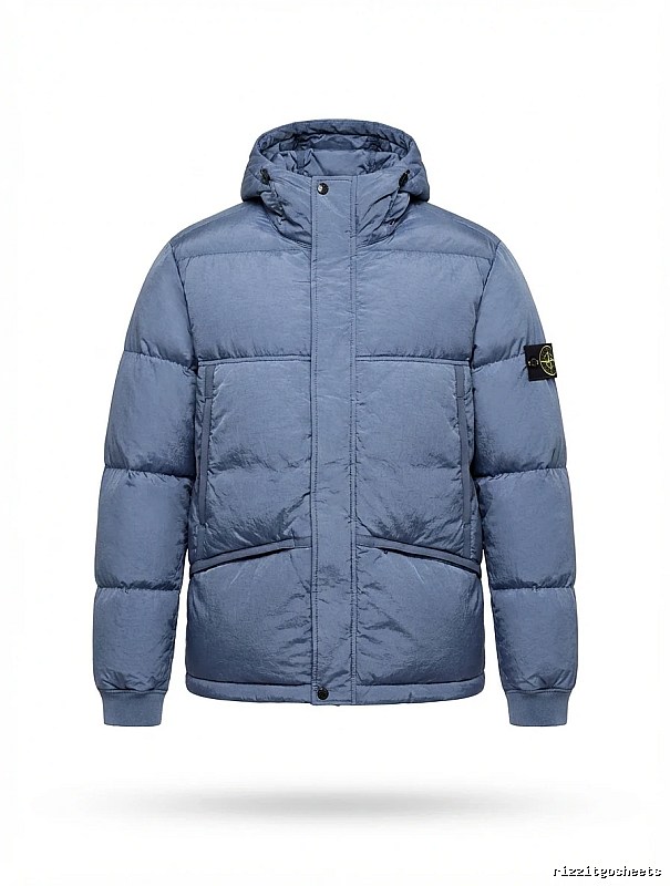 Stone Island series trendy brand light blue down jacket