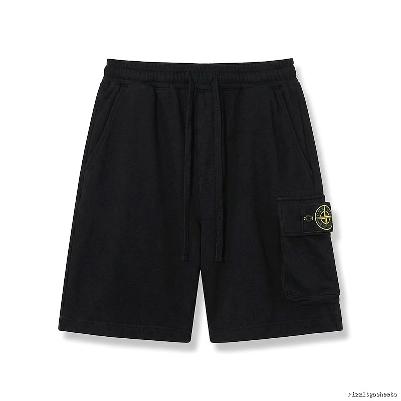 Stone Island work - style black shorts