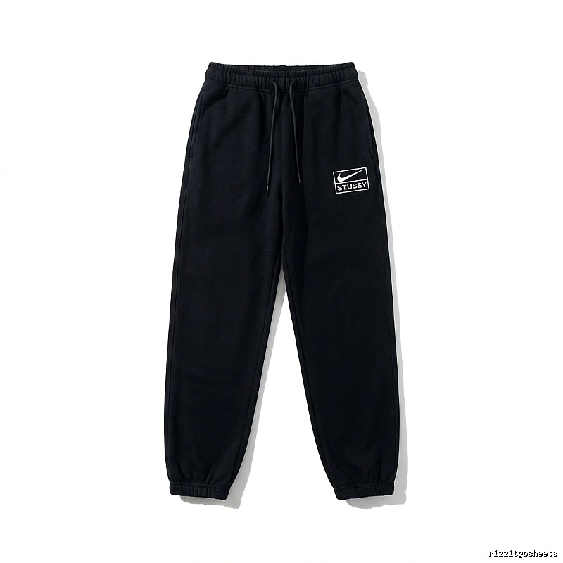 Stussy Co-branded Casual Black Sweatpants