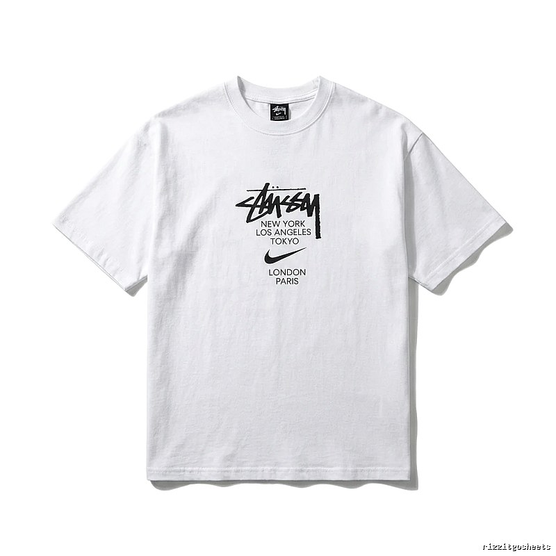 Stussy Co-branded Simple Style White T-shirt
