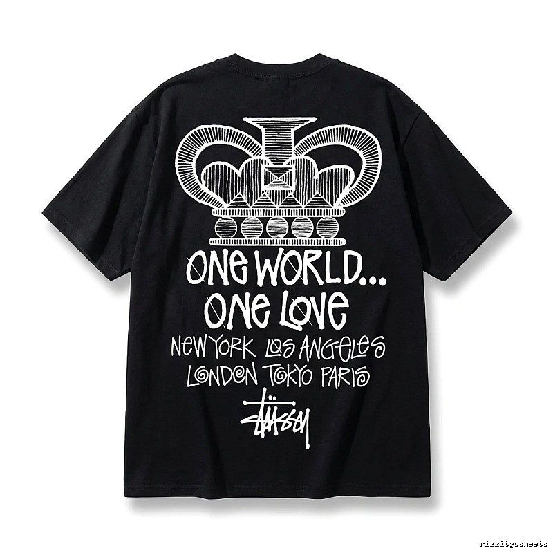 Stussy Crown Print Black T-shirt