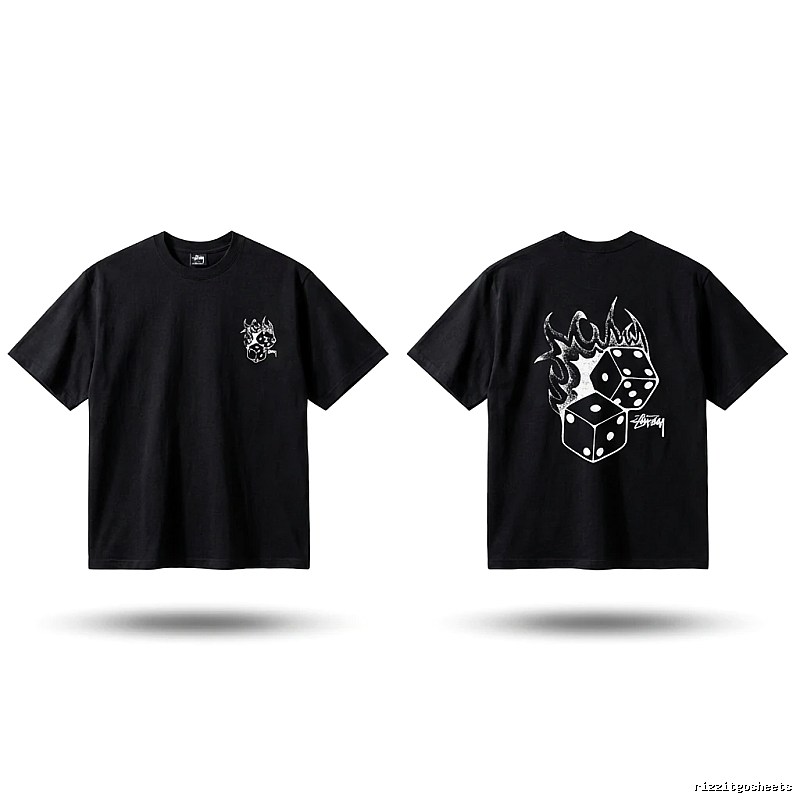 Stussy Dice Print Black T-shirt