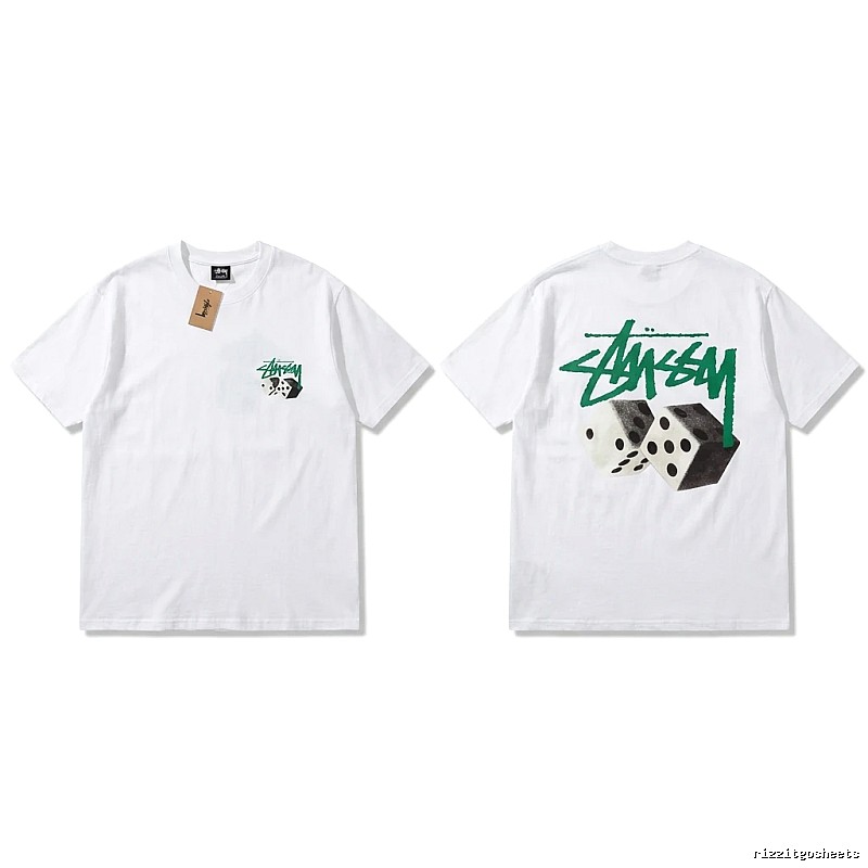 Stussy Dice Print White T-shirt