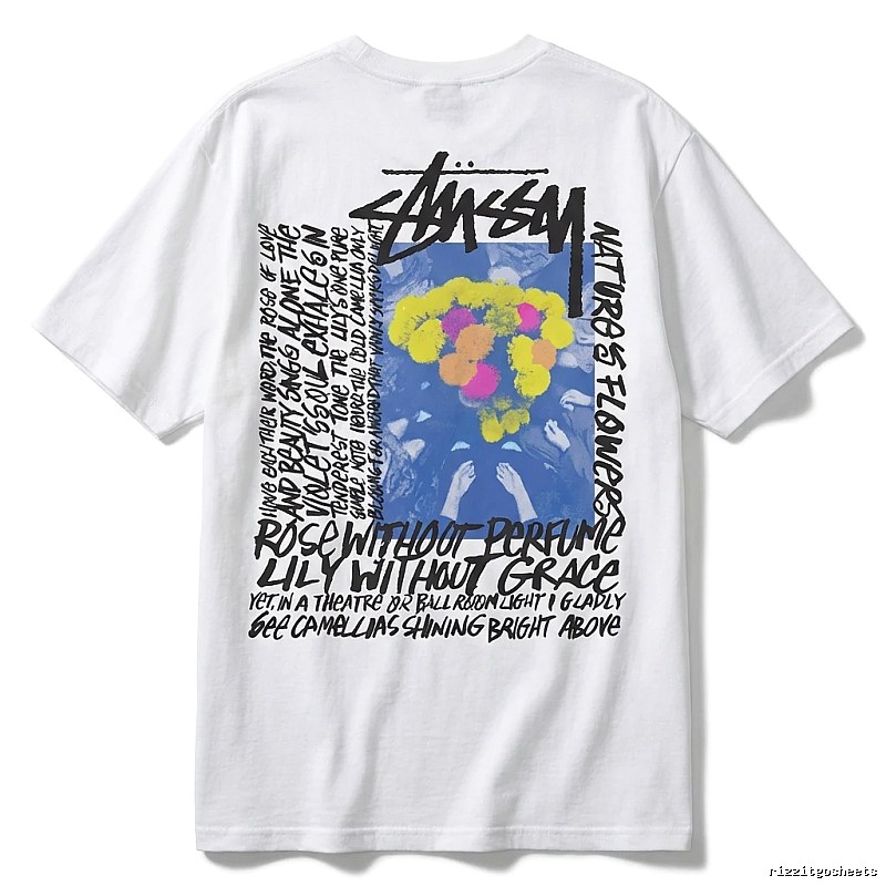Stussy graffiti-style white T-shirt