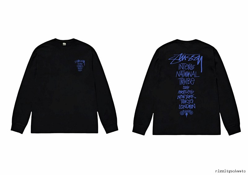 Stussy International Tribal Style Black Long-sleeve