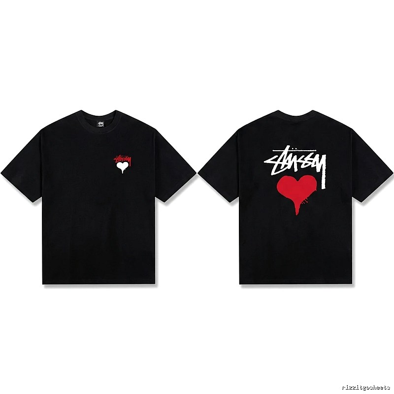 Stussy Love Graffiti Style Black T-shirt