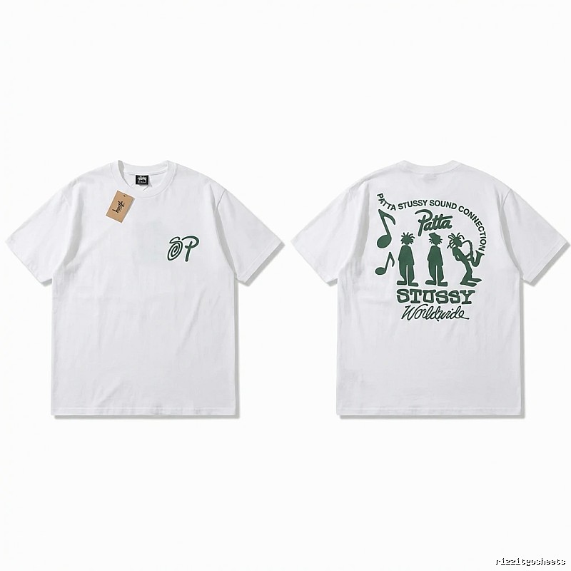 Stussy Music Print White T-shirt