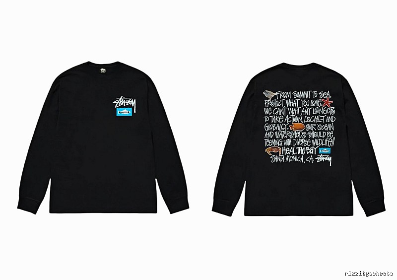 Stussy Ocean Style Black Long-sleeve
