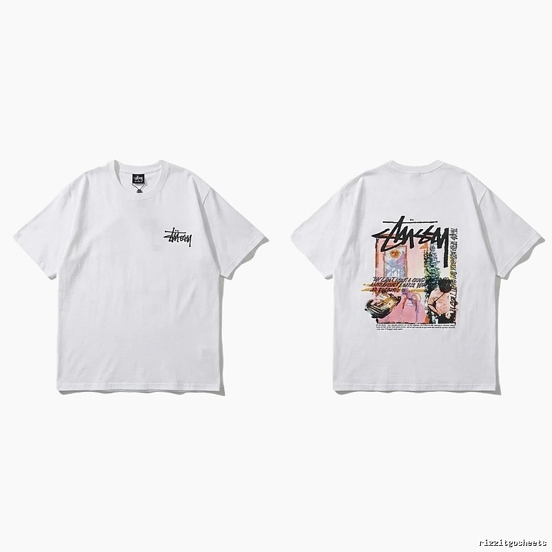 Stussy - printed casual white T - shirt