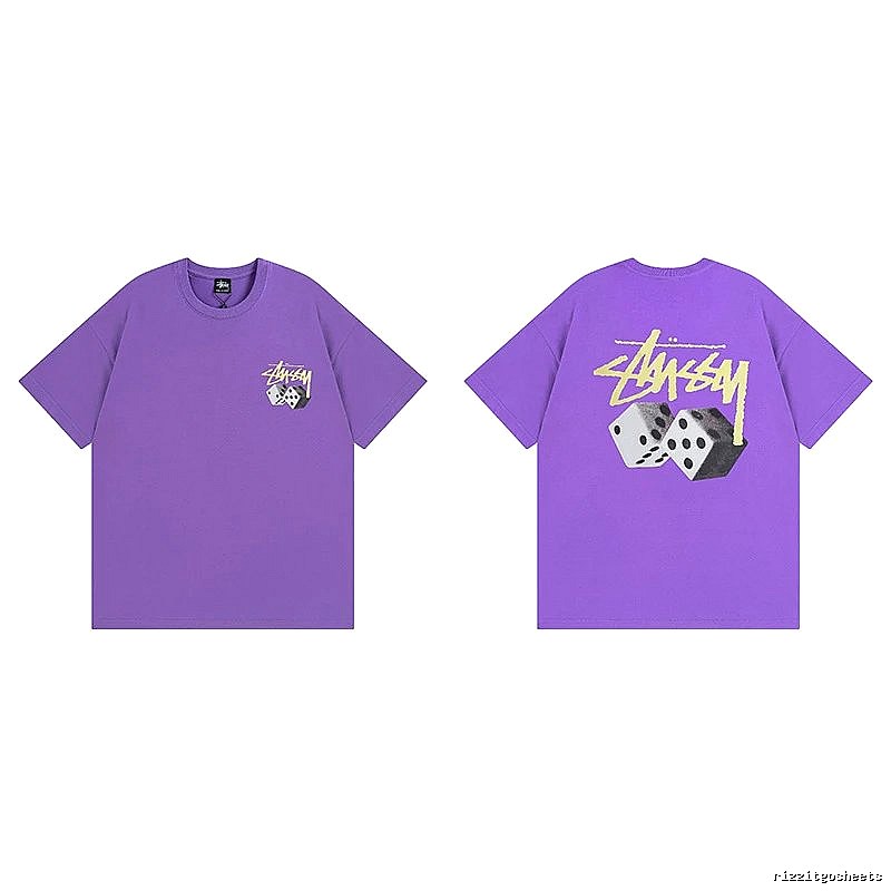 Stussy Purple Spider Graphic T-Shirt Campus Look Logo