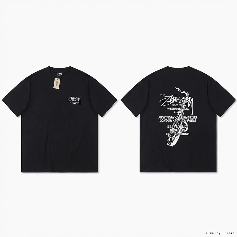 Stussy trendy and cool style black T-shirt