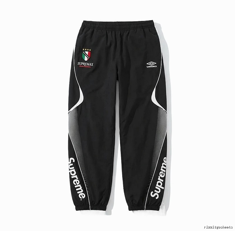 Supreme co-branded sporty black pants