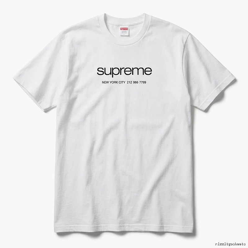 Supreme minimalist style white T-shirt