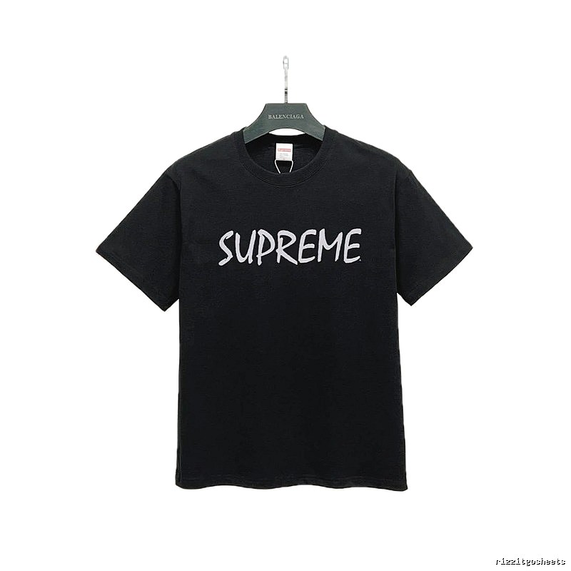 Supreme Printed Street Style Black Short-sleeve T-shirt