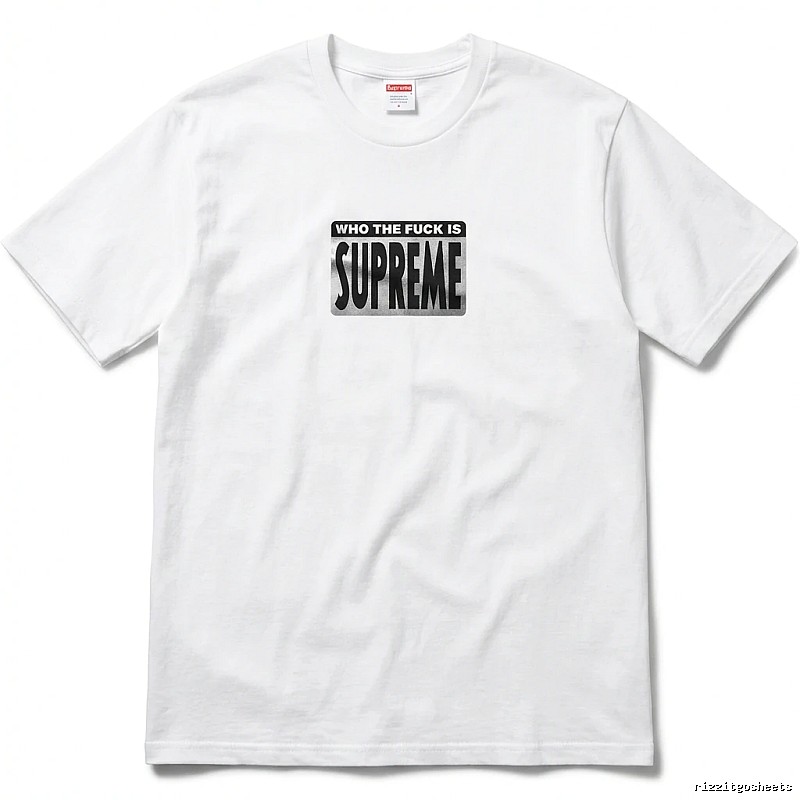 Supreme - printed trendy brand white T - shirt