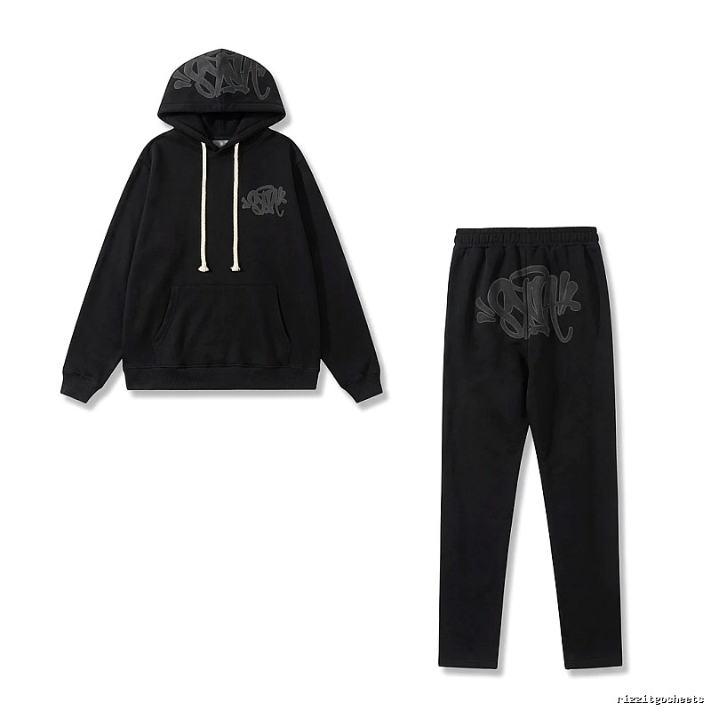 SynaWorld Graffiti Trendy Cool Style Black Suit