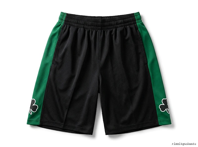 Tatum Celtics-style black and green shorts