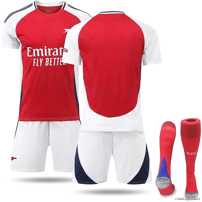 The red and white sports-style jersey of Arsenal FC