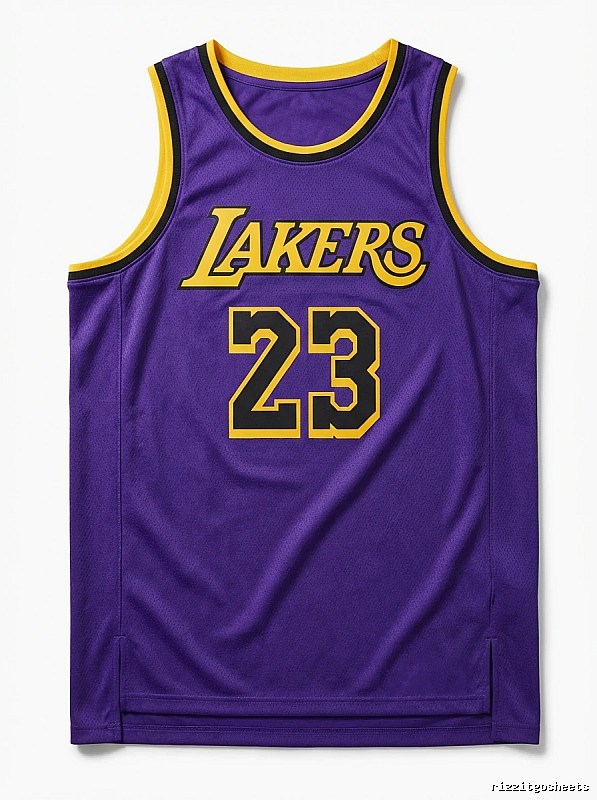 The retro-style No. 23 jersey of the Lakers.