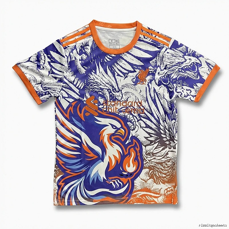 Tokyo Ghoul series trendy blue and orange T-shirts