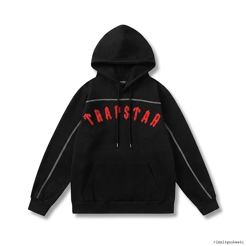 Trapstar Letter Trendy Cool Black Sweatshirt