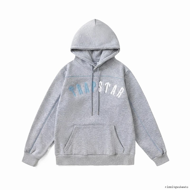 Trapstar Letter Trendy Cool Gray Sweatshirt