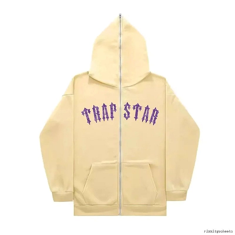 Trapstar Statement Graphic zip hoodie Black Zip Pink for Easy Pairing