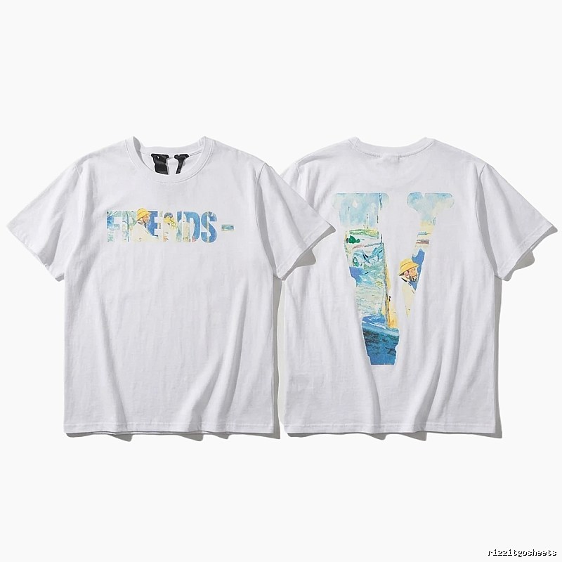 Vlone Friends series printed white T-shirt