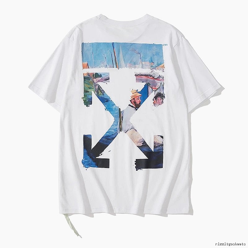 White Style 637 Anime Graphic T-Shirt Signature Detail