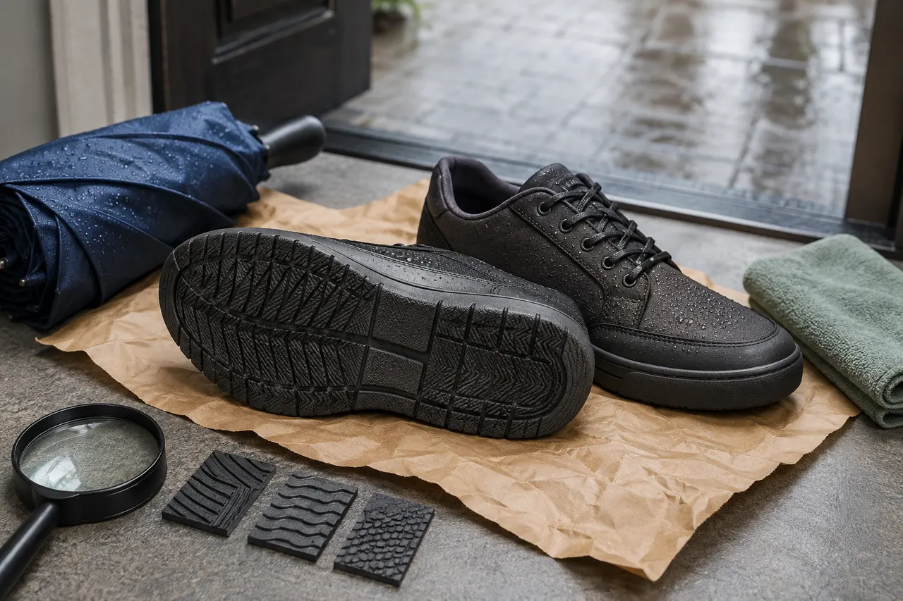 rizzitgo Rain Commute Shoe Grip Guide visual guide for rizzitgo